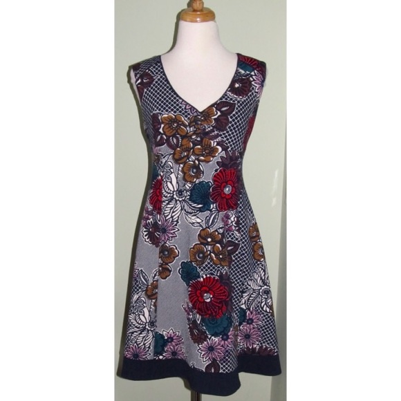 Anthropologie Maeve Fairchild Flared Dress L - Picture 3 of 6